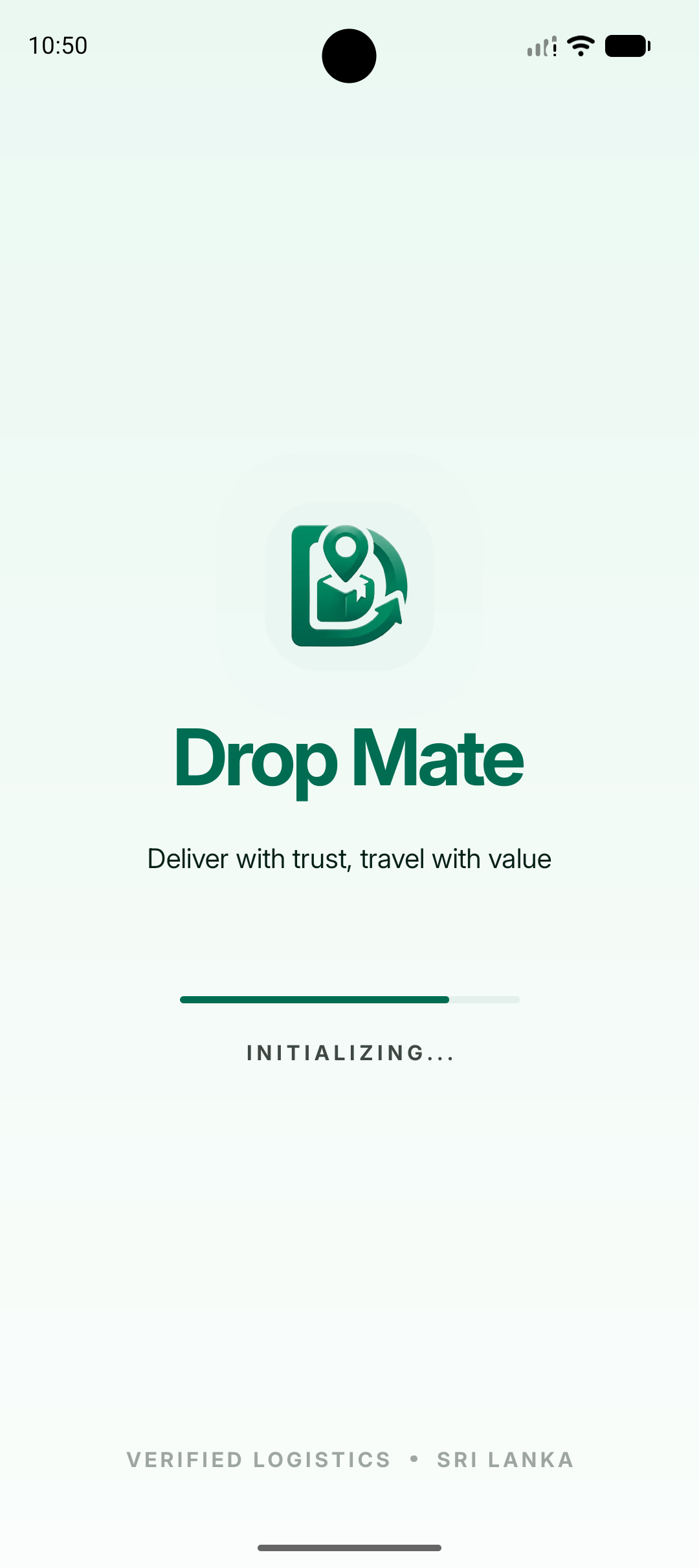 DropMate App Screen 1